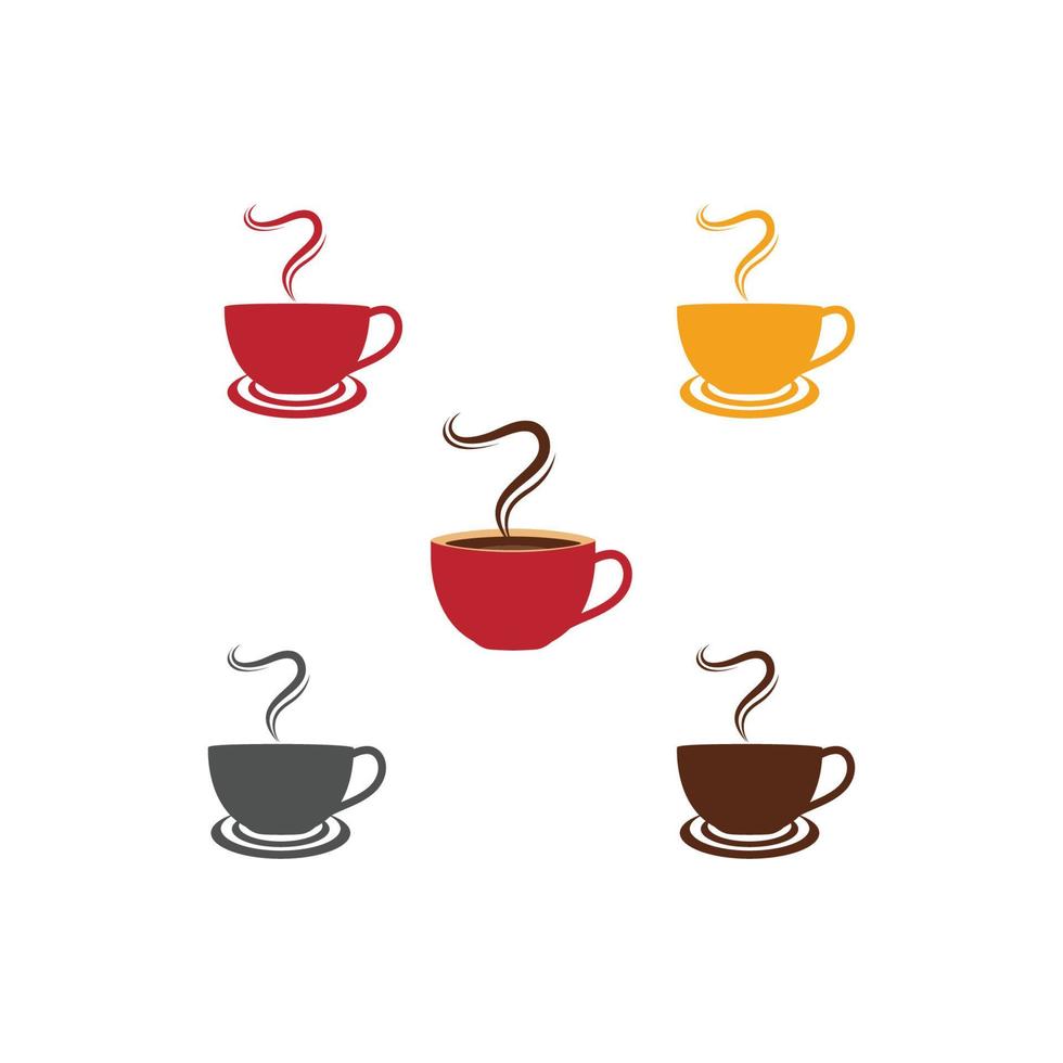 vettore di progettazione dell'illustrazione del modello di logo del caffè