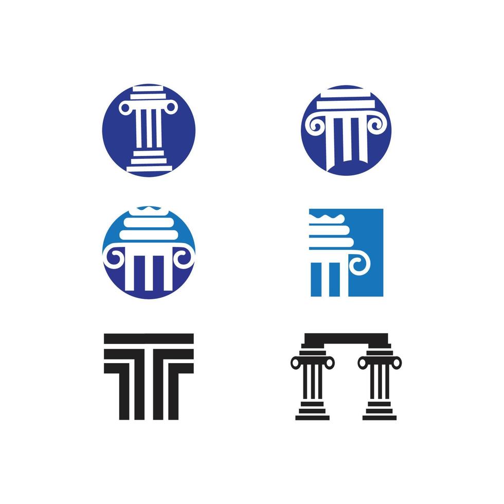 colonna logo modello vettoriale icona illustrazione design