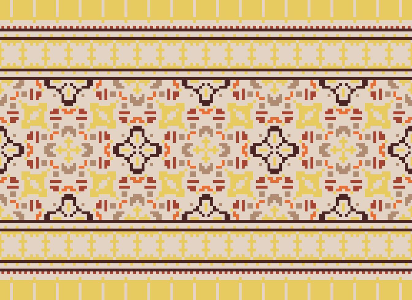 attraversare cucire. pixel. geometrico etnico orientale senza soluzione di continuità modello tradizionale sfondo. in stile azteco astratto vettore illustrazione. design per tessile, tenda, tappeto, sfondo, vestiario, involucro