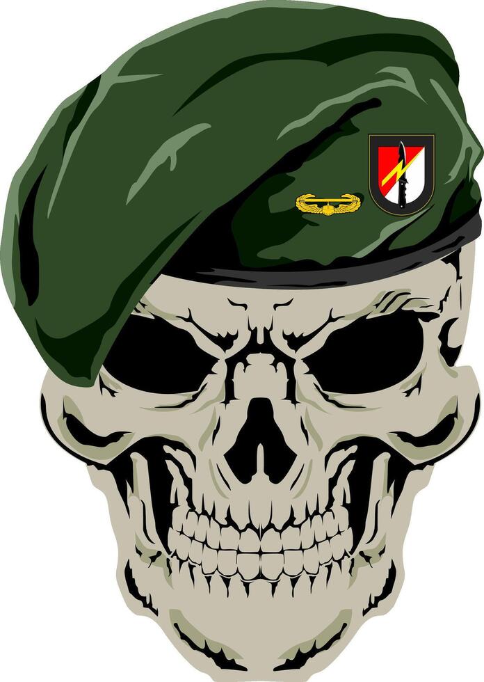 indonesiano esercito cranio vettore