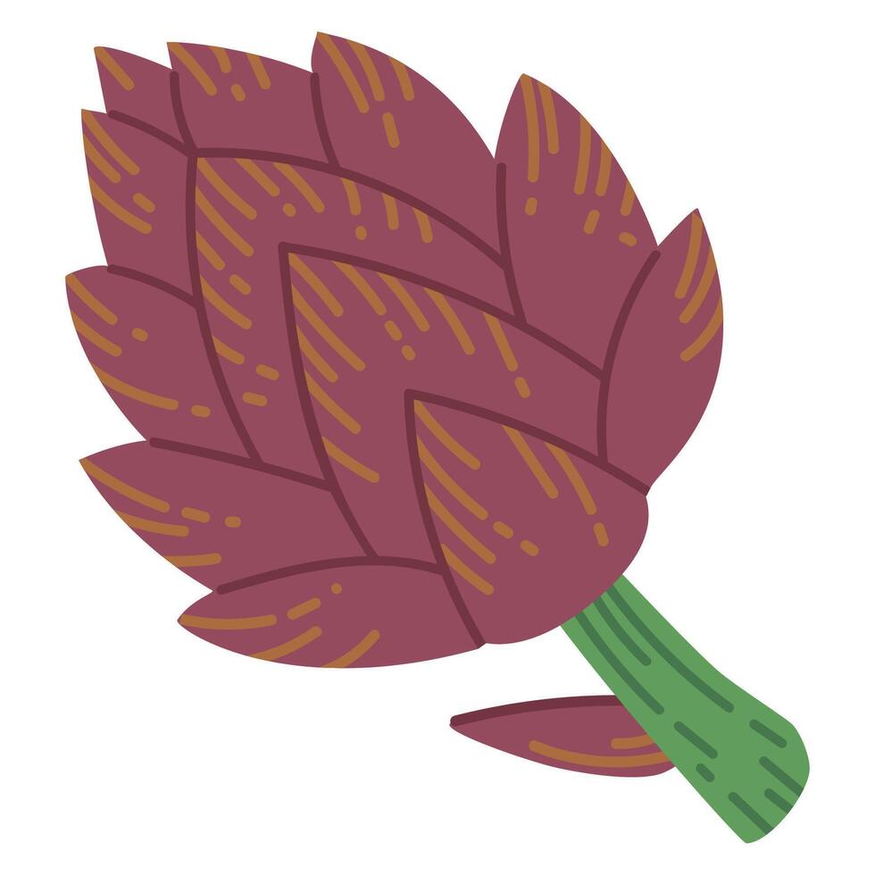 webhand disegnato carciofo. cartone animato fresco gustoso carciofo verde fiore testa. biologico crudo carciofo piatto vettore illustrazione su bianca sfondo