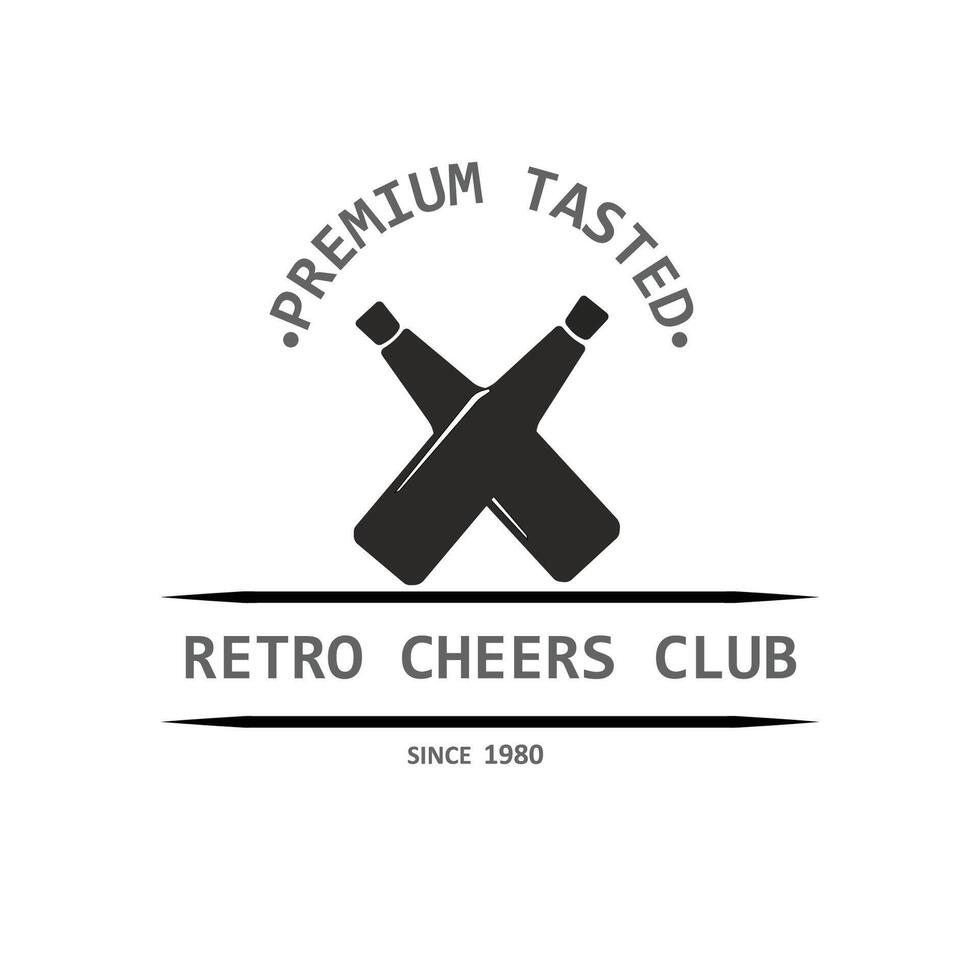 Vintage ▾ classico bar logo design.alcolico bevanda icona.modello ispirazione vettore