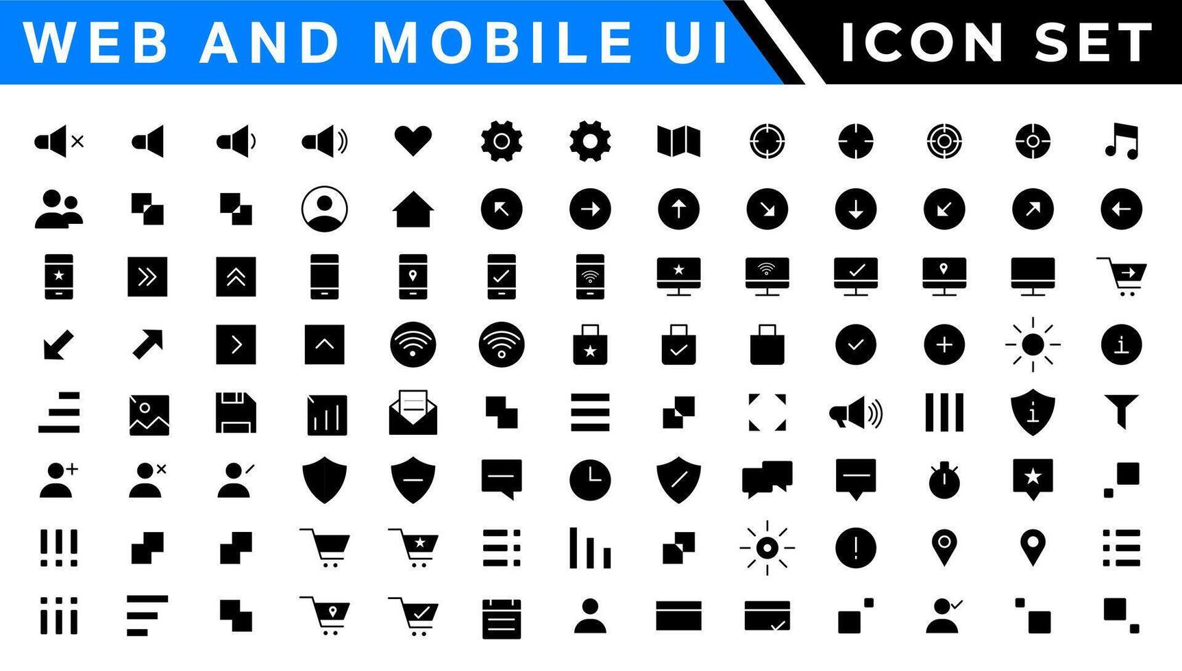 ui UX icona mega impostare, utente interfaccia iconset collezione vettore