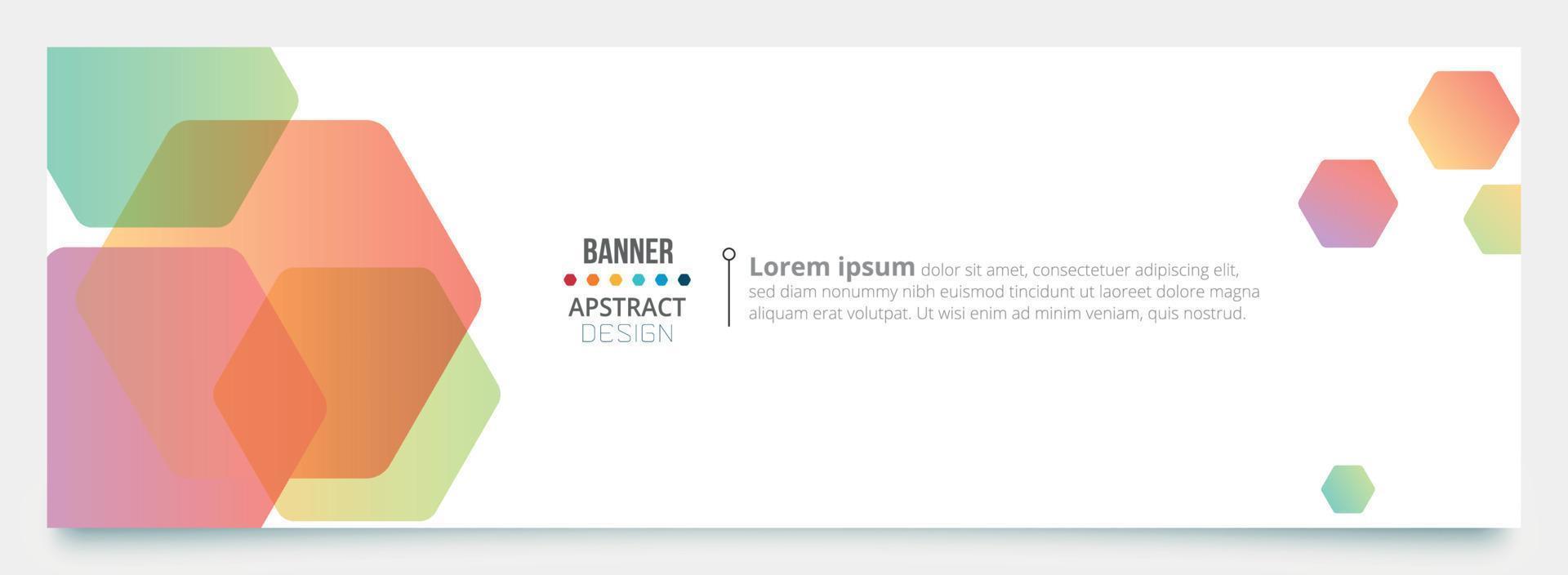 modello di desing astratto banner con sfondo colorato. vettore