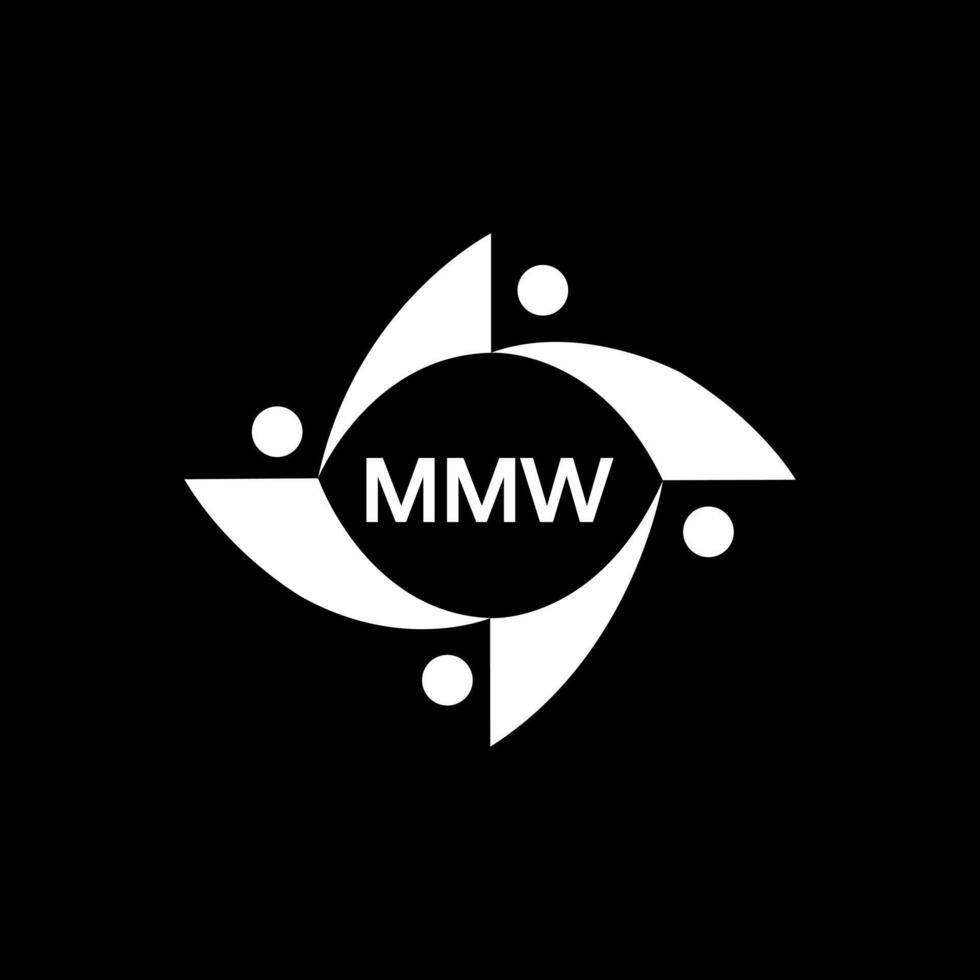 mmw logo. m m w design. bianca mmw lettera. mmw, m m w lettera logo design. iniziale lettera mmw lettera logo impostare, connesso cerchio maiuscolo monogramma logo. m m w lettera logo vettore design. professionista vettore