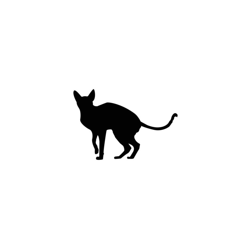 nero sagome contro un' bianca sfondo. ideale per animale domestico a tema design.cat silhouette vettore impostato isolato su bianca sfondo.gatti impostato nero silhouette isolato . vettore illustrazione.