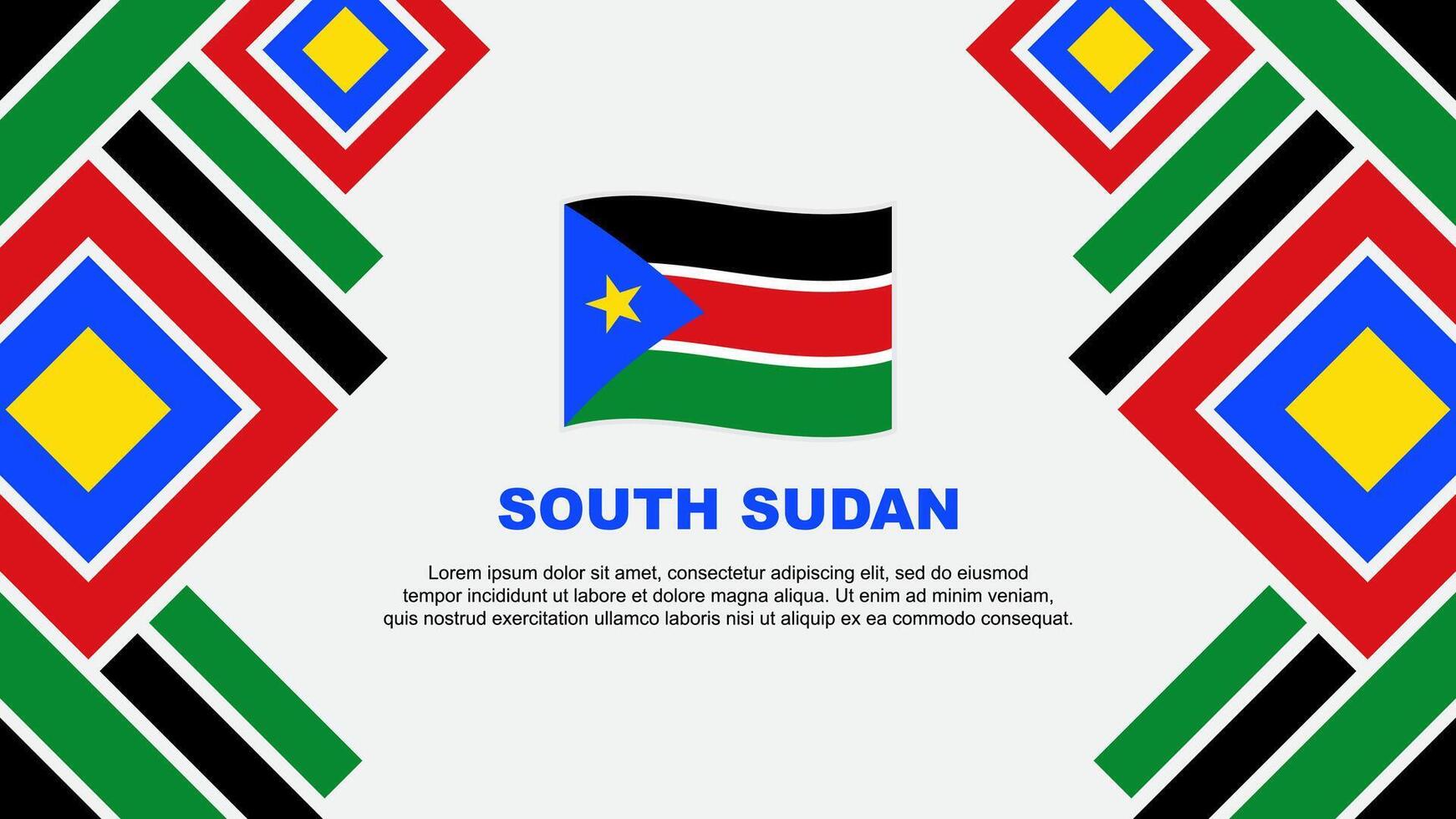Sud Sudan bandiera astratto sfondo design modello. Sud Sudan indipendenza giorno bandiera sfondo vettore illustrazione. Sud Sudan
