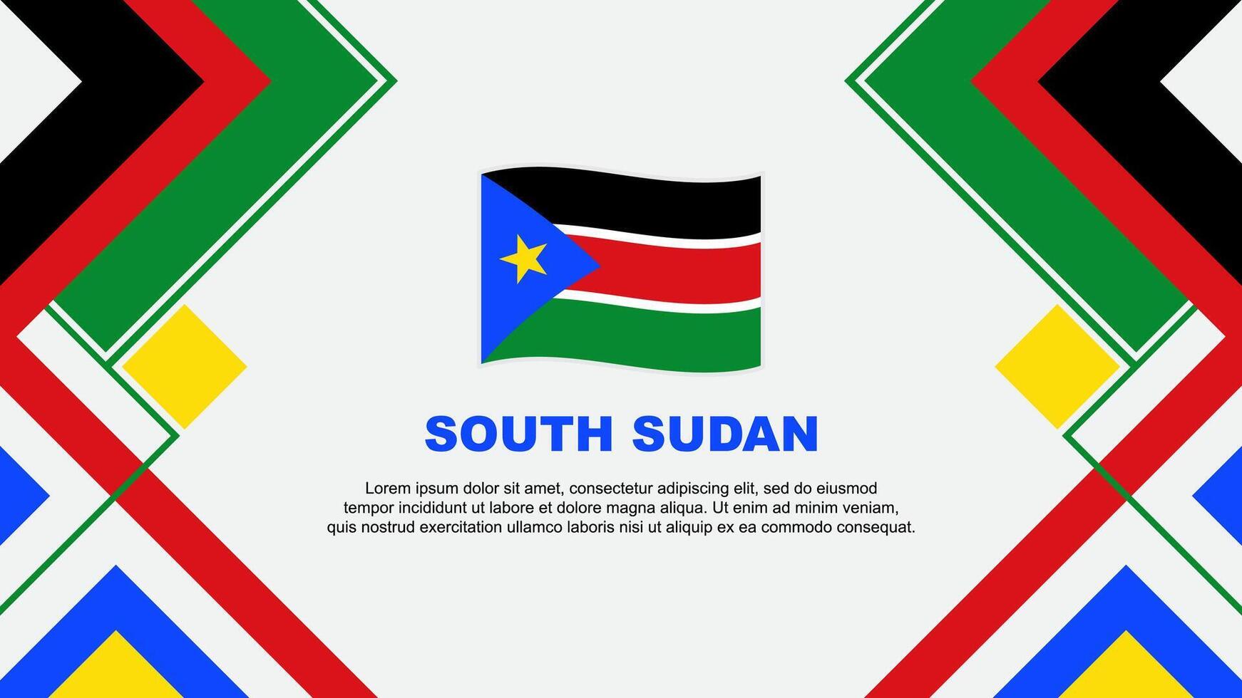 Sud Sudan bandiera astratto sfondo design modello. Sud Sudan indipendenza giorno bandiera sfondo vettore illustrazione. Sud Sudan bandiera