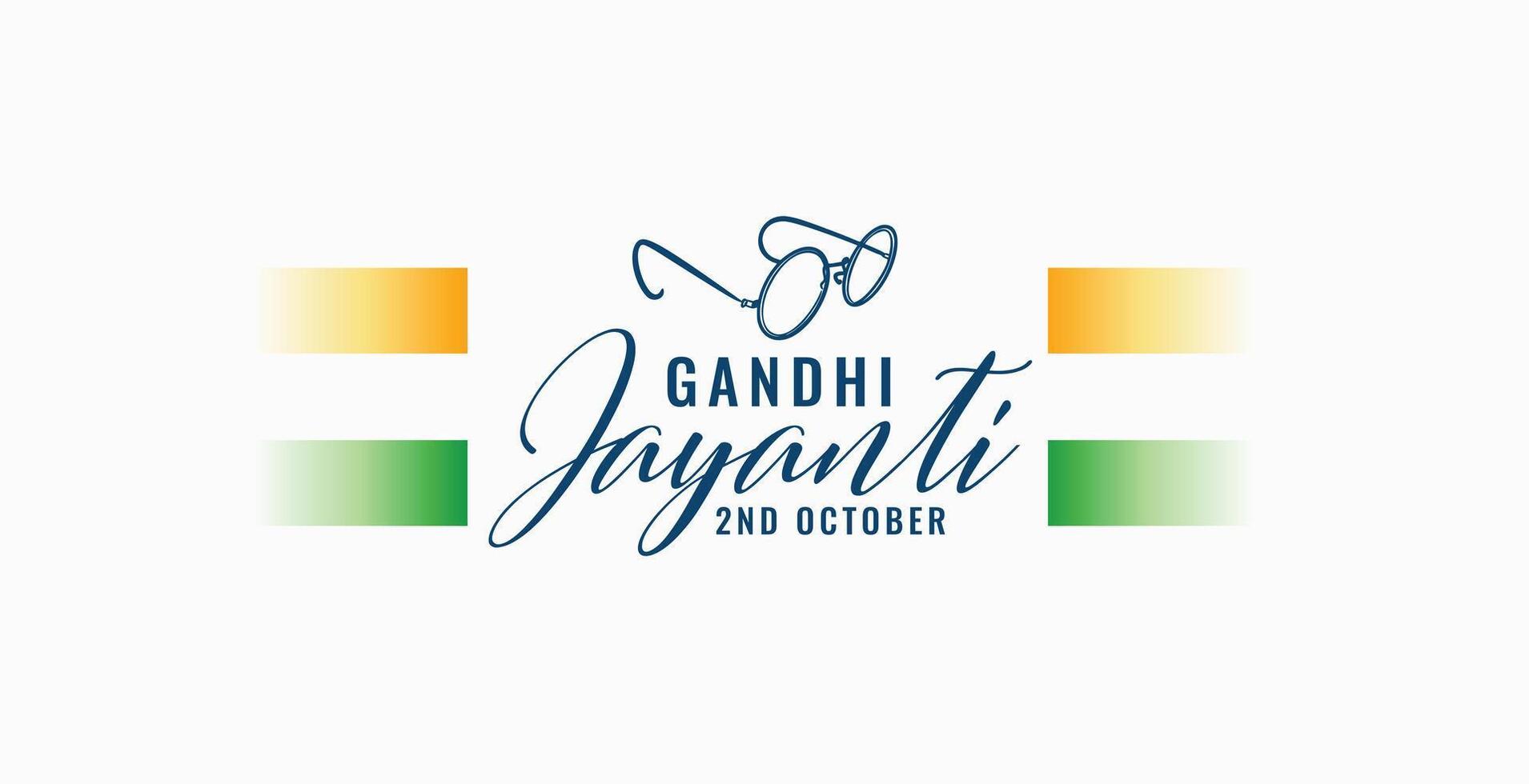 contento gandhi jayanti sfondo con indiano bandiera vettore illustrazione