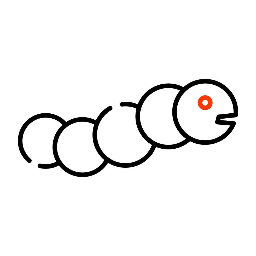un' Perfetto design icona di verme vettore