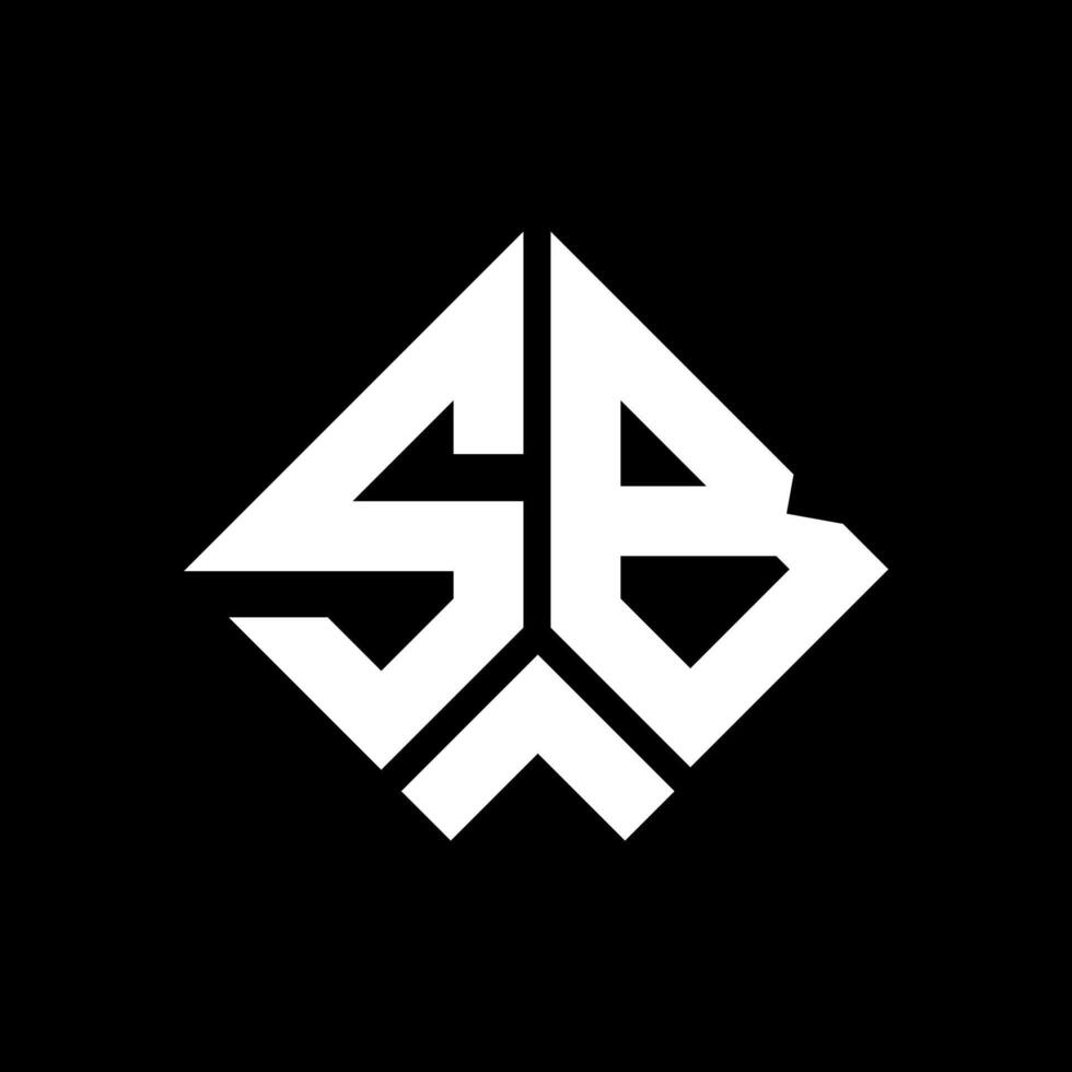 sb lettera logo design su nero sfondo. sb creativo iniziali lettera logo concetto. sb lettera design. vettore