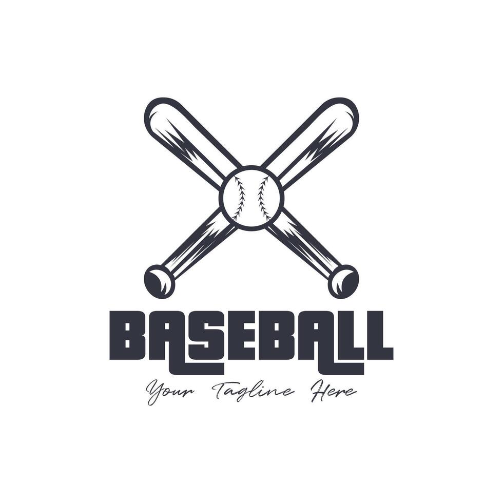 baseball logo vettore, baseball distintivo, sport logo, squadra identità, vettore illustrazione. adatto per uso come un' gli sport club o Comunità logo