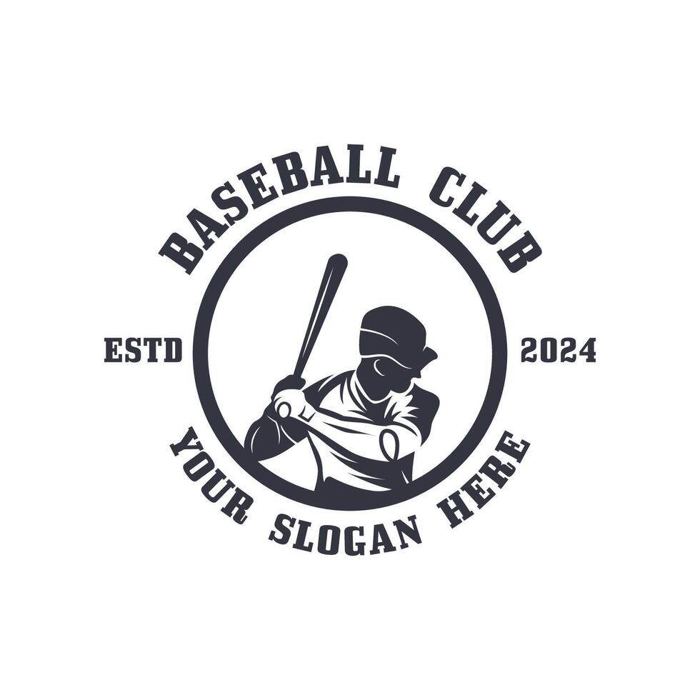 baseball logo vettore, baseball distintivo, sport logo, squadra identità, vettore illustrazione. adatto per uso come un' gli sport club o Comunità logo
