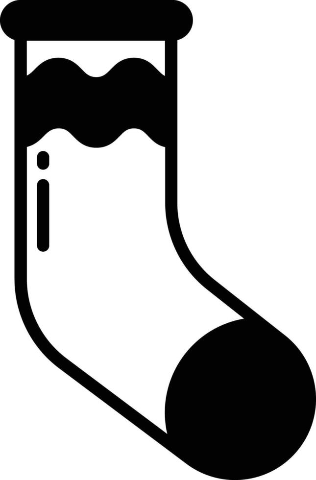 calzini glifo e linea vettore illustrazione