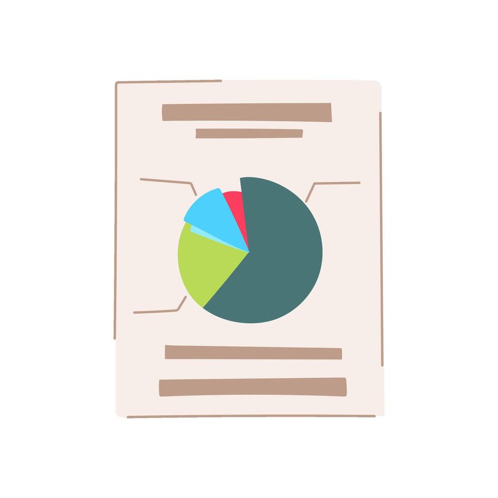 grafico finanziario rapporto cartone animato vettore illustrazione