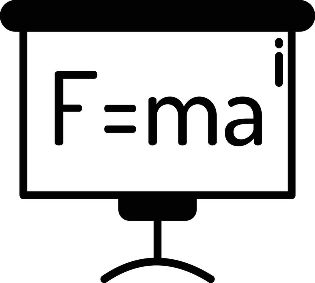 fisica classe glifo e linea vettore illustrazione