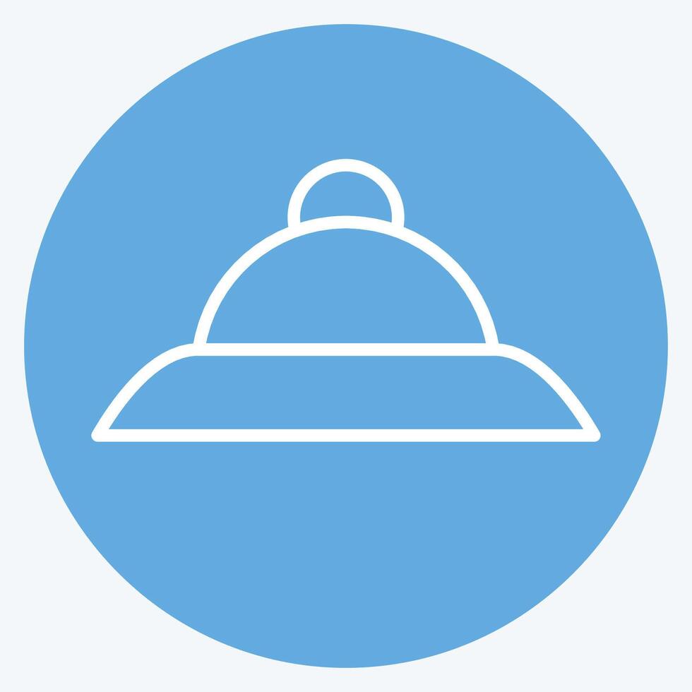 icona cappello. relazionato per Sud Africa simbolo. blu occhi stile. semplice design illustrazione vettore