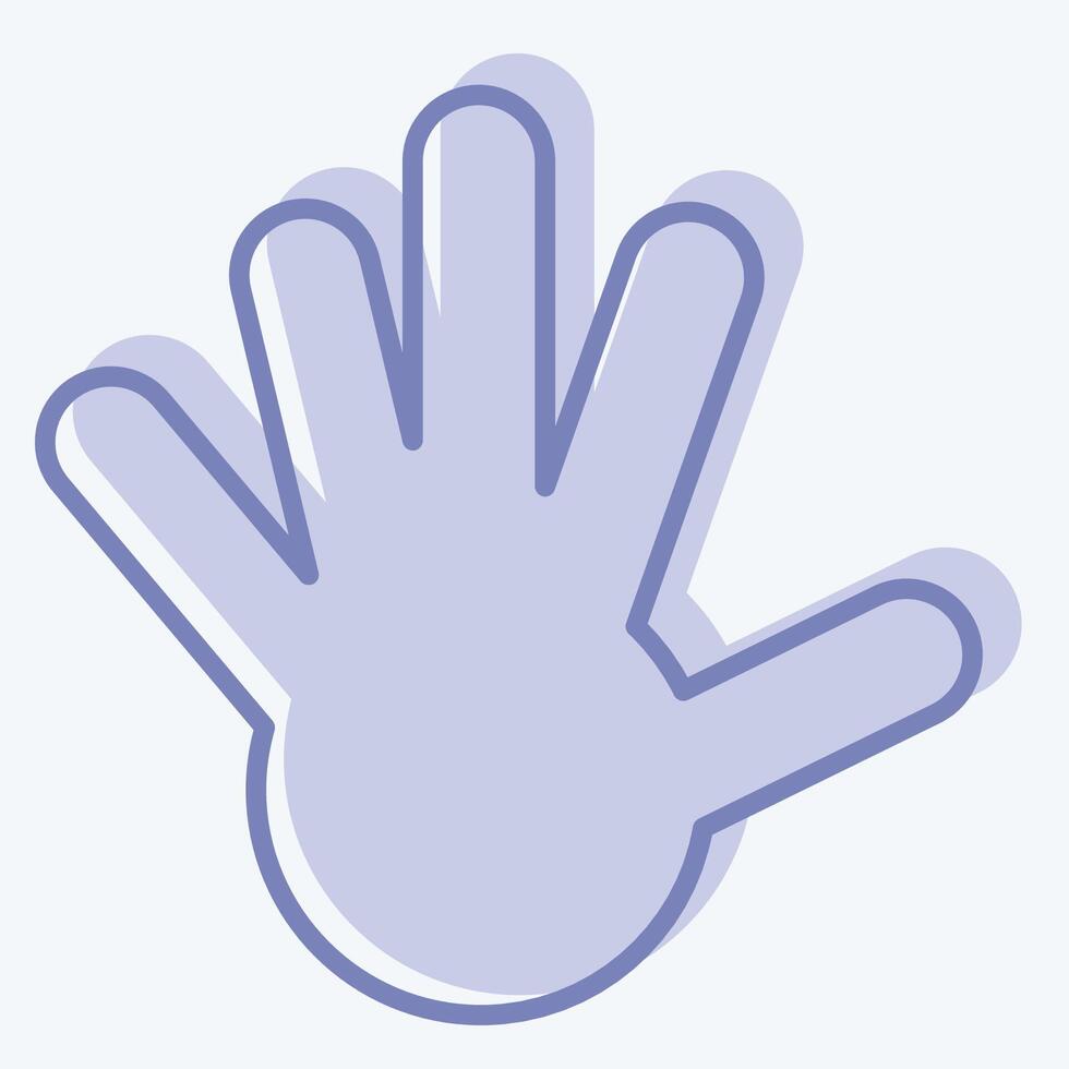 icona mano. relazionato per Sud Africa simbolo. Due tono stile. semplice design illustrazione vettore