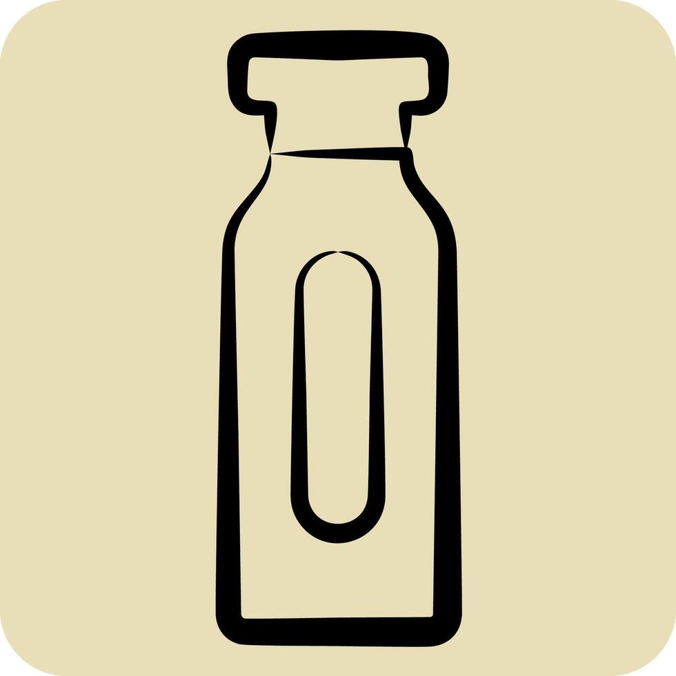icona sport bottiglia. relazionato per pattinando simbolo. mano disegnato stile. semplice design illustrazione vettore
