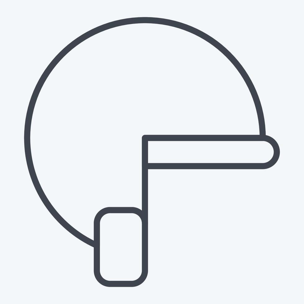 icona casco. relazionato per pattinando simbolo. linea stile. semplice design illustrazione vettore