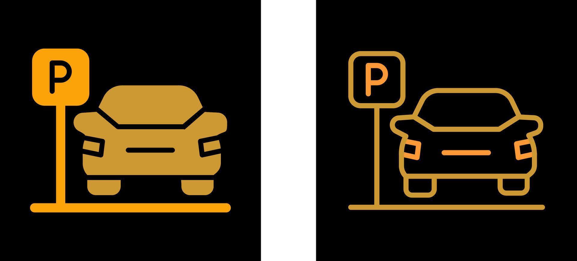icona del vettore di parcheggio