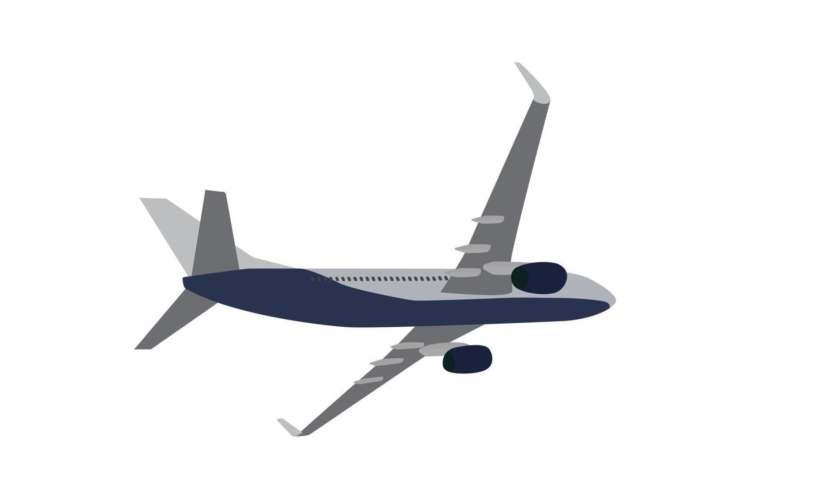 volo aereo passeggeri isolato su priorità bassa bianca. illustrazione vettoriale