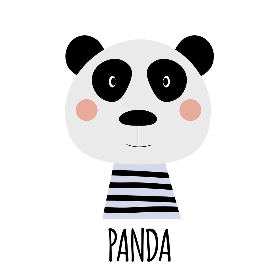 simpatico animaletto panda icona. illustrazione vettoriale