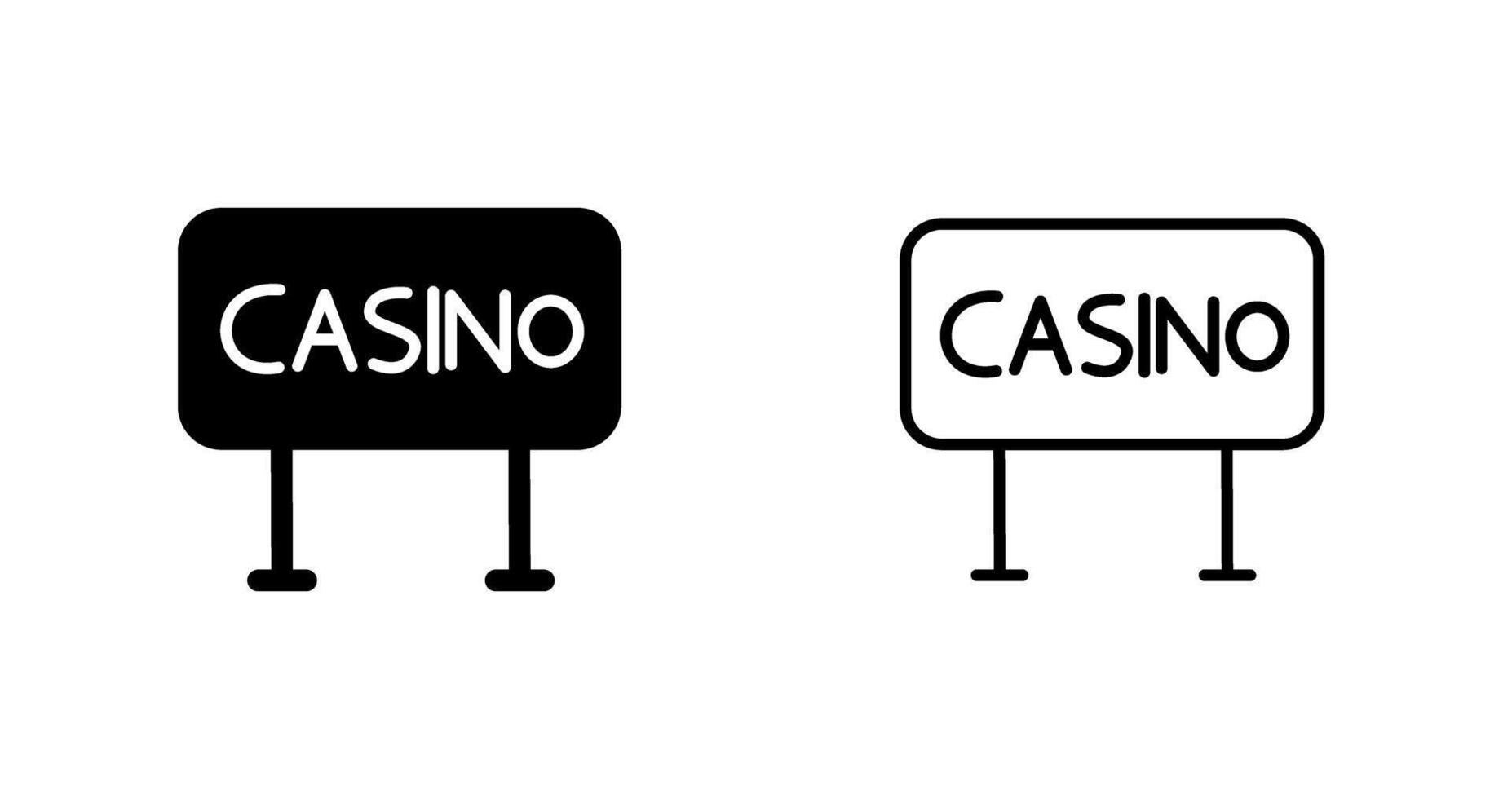 casinò cartello vettore icona