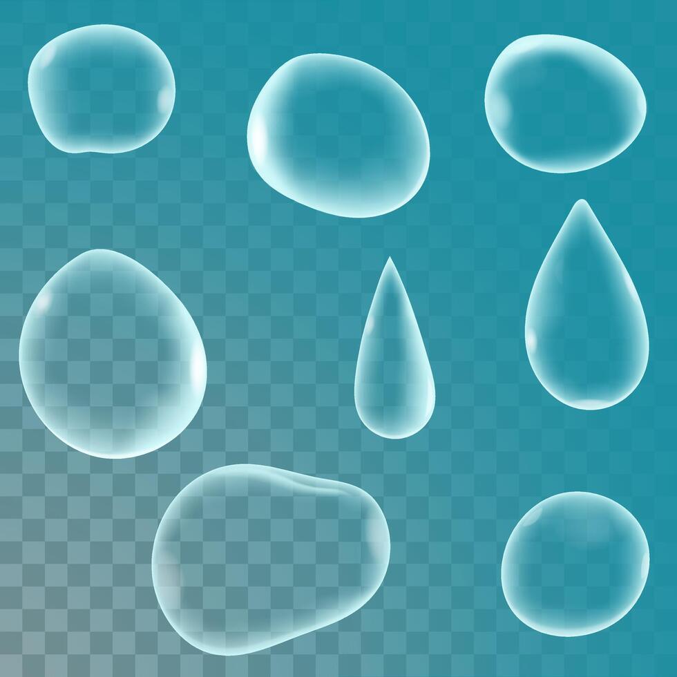 traslucido liquido bolla forma rifrazione vettore