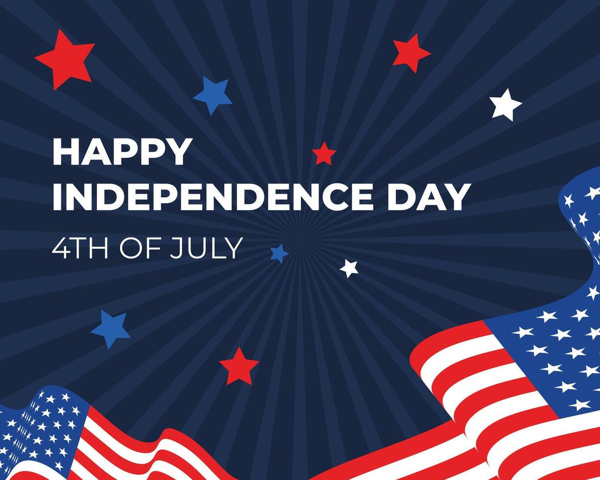 contento indipendenza giorno unito stati di America 4 ° di luglio vettore