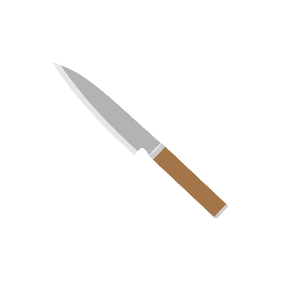 giapponese Sushi coltello piatto design vettore illustrazione. design elemento, illustrazione con acuto acciaio pesce coltello per Sushi sbarra, giapponese o frutti di mare ristorante menù