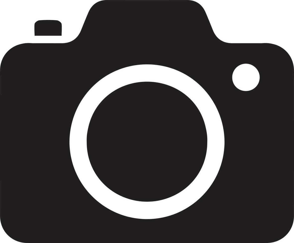 icona della fotocamera piatta vettore