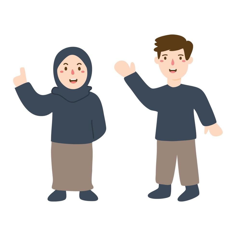 islamico nuovo anno illustrazione con persone vettore