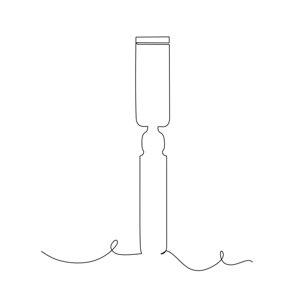 scalpello un' attrezzo per intaglio o taglio un' difficile Materiale continuo linea disegno. semplice mano disegnato stile vettore design elemento. illustrazione per industriale e costruzione tema.