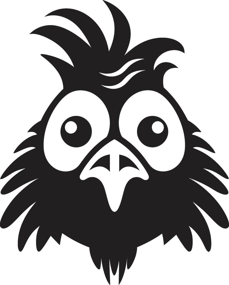 gallina Casa tonalità elegante monocromatico pollo emblema nel nero Ali di fantasia elegante nero icona con vettore pollo design