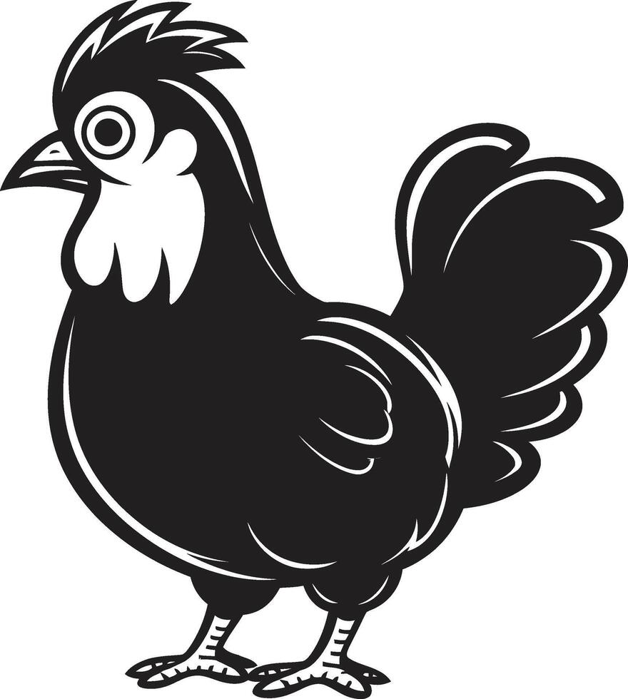 coraggioso tavolozza elegante nero vettore logo design per pollo icona Ali di saggezza elegante vettore logo in mostra pollo raffinatezza