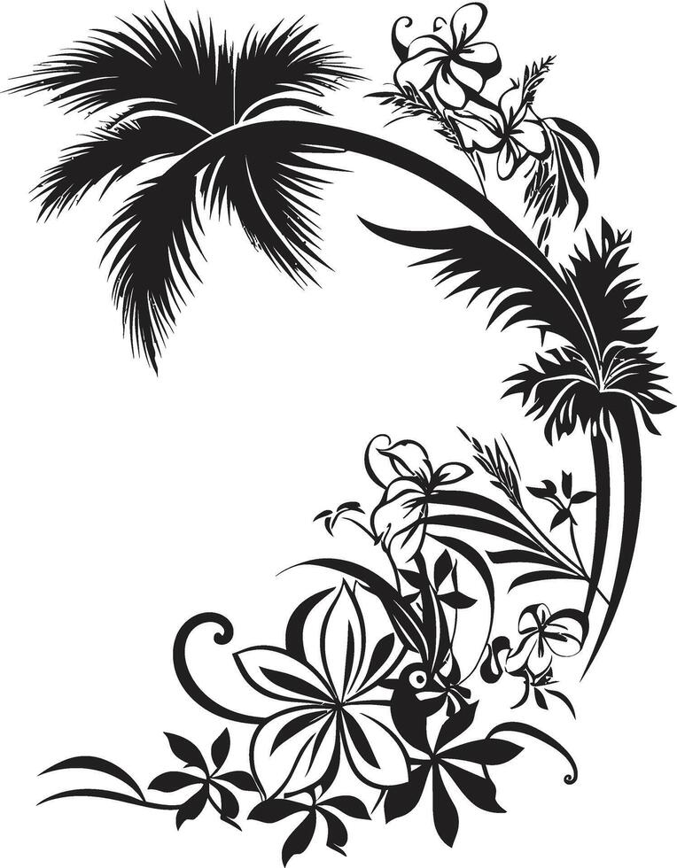 elegante viti elegante nero vettore logo design con decorativo angoli botanico generosità elegante icona evidenziazione decorativo angoli