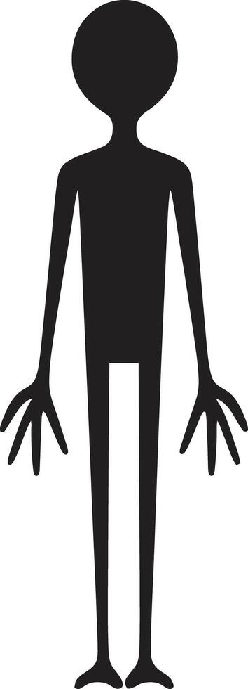 animato buffonate elegante stickman logo nel monocromatico diletto album per schizzi spavalderia elegante nero icona con scarabocchio stickman vettore