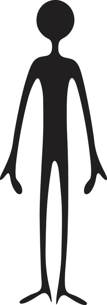 comico fascino nero stickman icona nel elegante vettore design scarabocchiare stile elegante logo design con monocromatico scarabocchio stickman