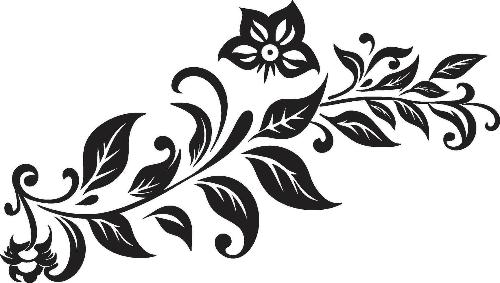 eleganza abbellito nero logo design con elegante scarabocchio decorazioni scolpito spirali elegante vettore icona con decorativo scarabocchio elementi