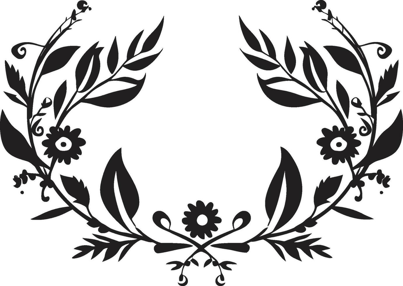 artistico ornamenti elegante vettore emblema con decorativo elementi turbinii di stile elegante nero logo design con scarabocchio decorazioni