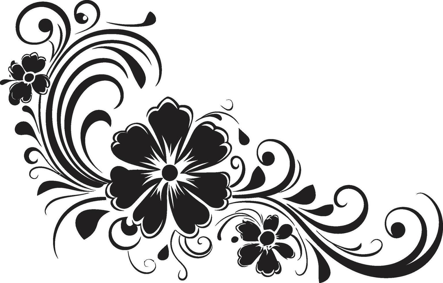 ornato lineamenti elegante nero logo evidenziazione decorativo elemento mulinello di fantasia elegante vettore design con scarabocchio decorazioni