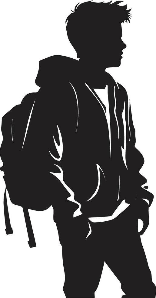 magistrale menti nero logo design significare maschio alunno eccellenza nobile conoscenza vettore nero icona per compiuto maschio studenti