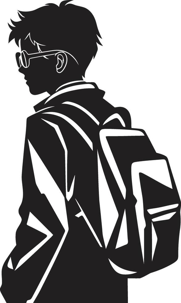 pinnacolo precisione nero logo icona per obbiettivo orientati maschio studenti accademico spavalderia dinamico vettore nero simbolo per compiuto maschio studenti