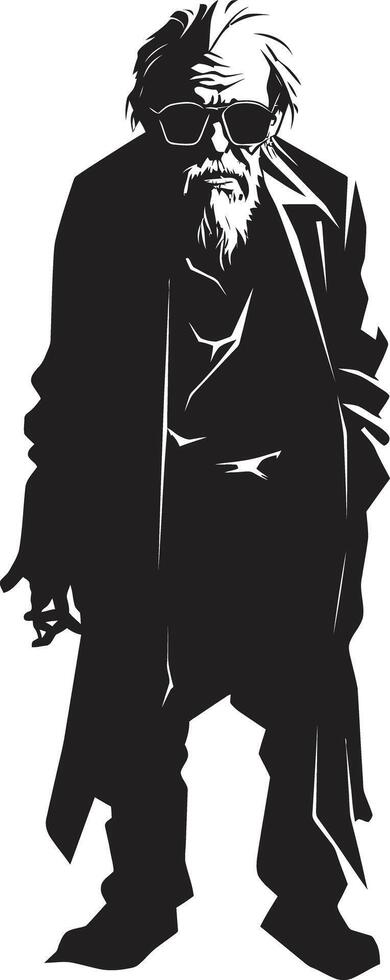 spettrale sire nero logo design con un' spaventoso zombie uomo icona zombie zeffiro iconico vettore simbolo esprimendo il spaventoso presenza di un' pauroso zombie nel nero
