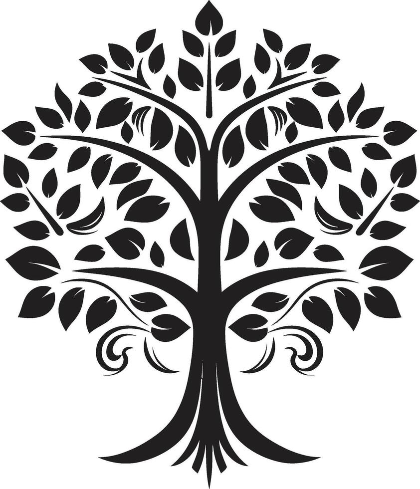 sostenibile crescita iconico nero simbolo di albero piantagione verde eredità dinamico vettore logo design per albero piantagione