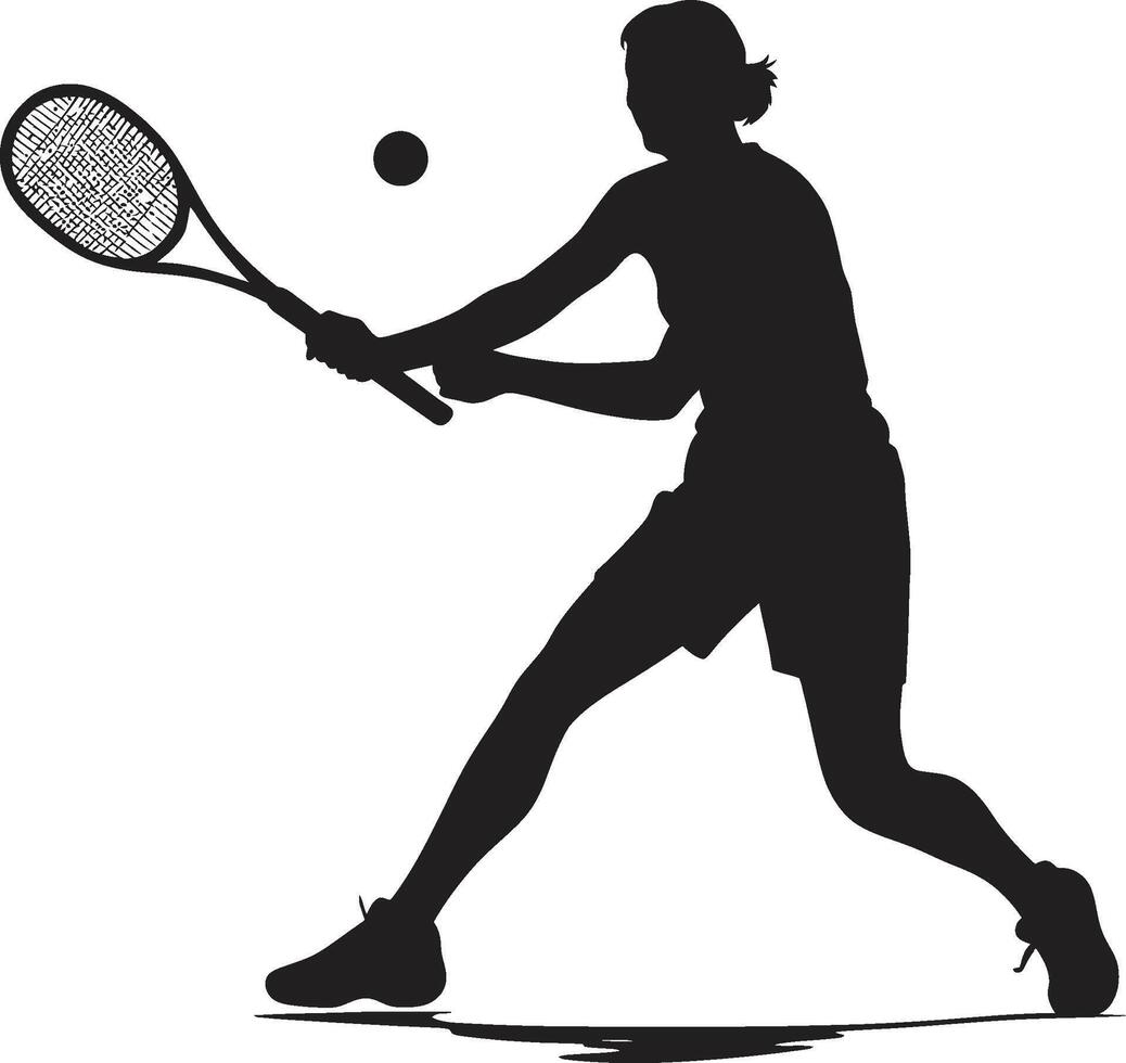 dinamico diva tennis giocatore vettore icona nel dinamico design elegante enigma vettore logo per donne tennis Giocatori