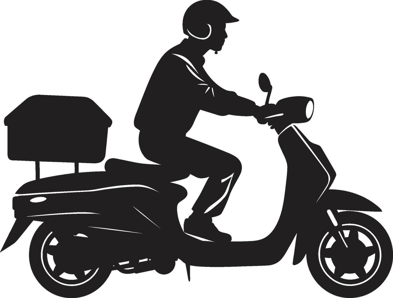 urbano trattino commensale veloce vettore logo per scooter cibo consegna Presto byte Corriere vettore logo per veloce scooter cibo consegna