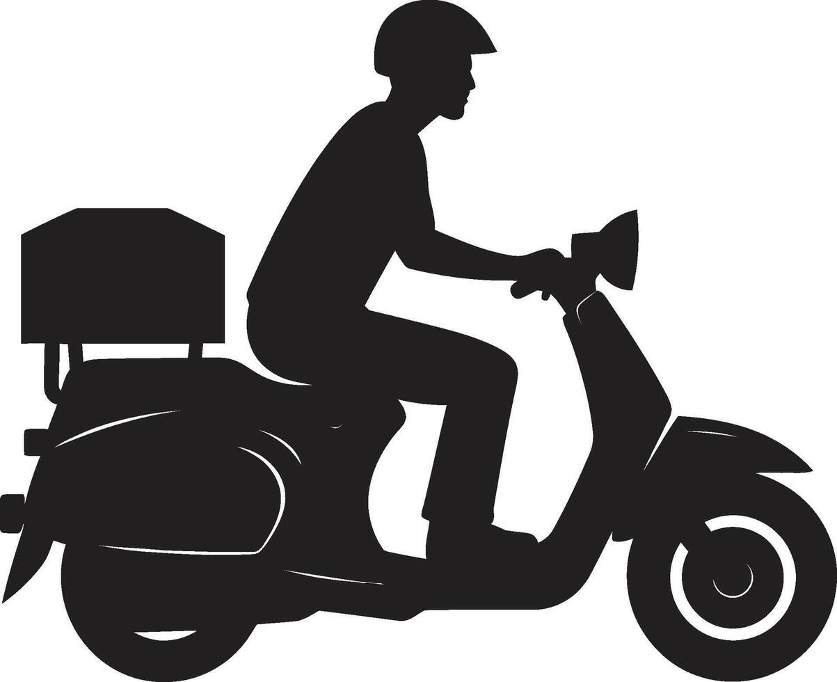 strada salato velocista vettore logo per scooter cibo esprimere scooter bistro bullone iconico vettore design per Presto cibo consegna