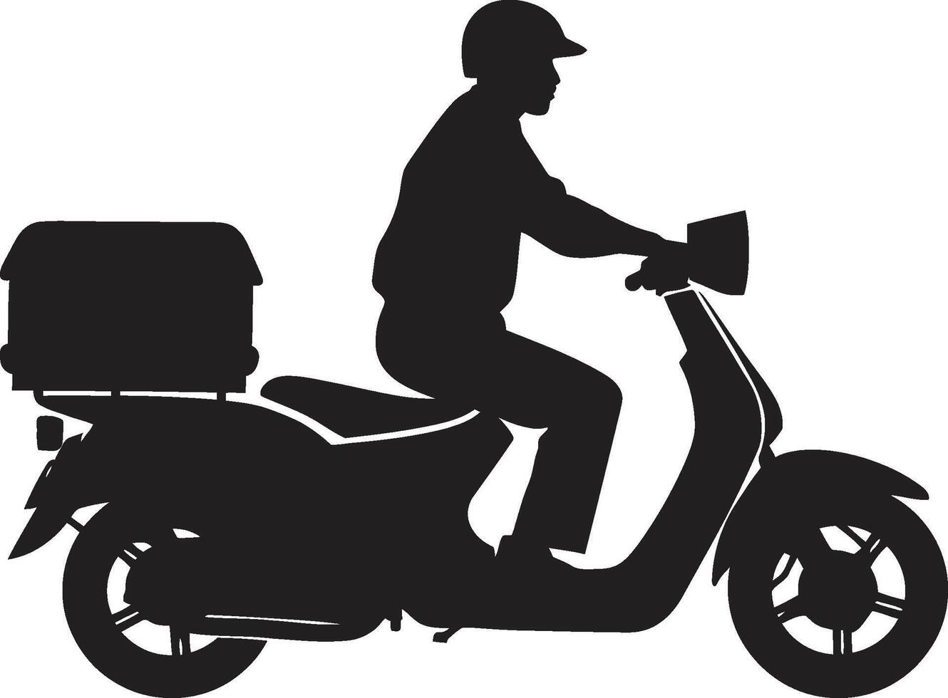 strada soddisfacente scooter scooter icona per saporito consegne scooter bistro bullone iconico vettore design per Presto cibo consegna